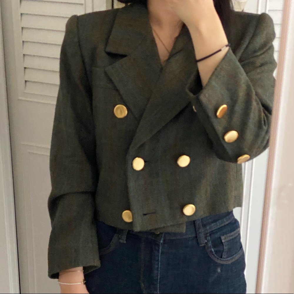 YSL Yves saint laurent crop blazer